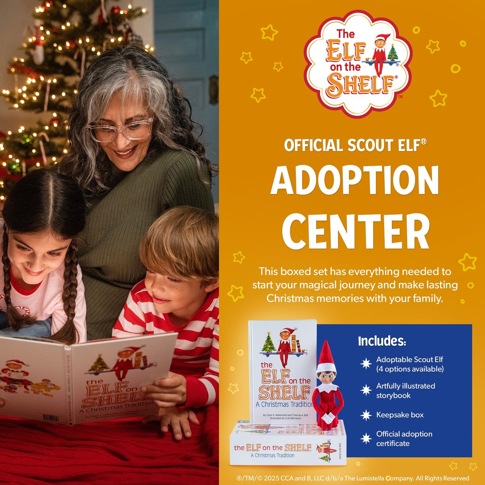 Elf on the Shelf A Christmas Tradition Blue-Eyed Boy Light Tone Scout - and book included