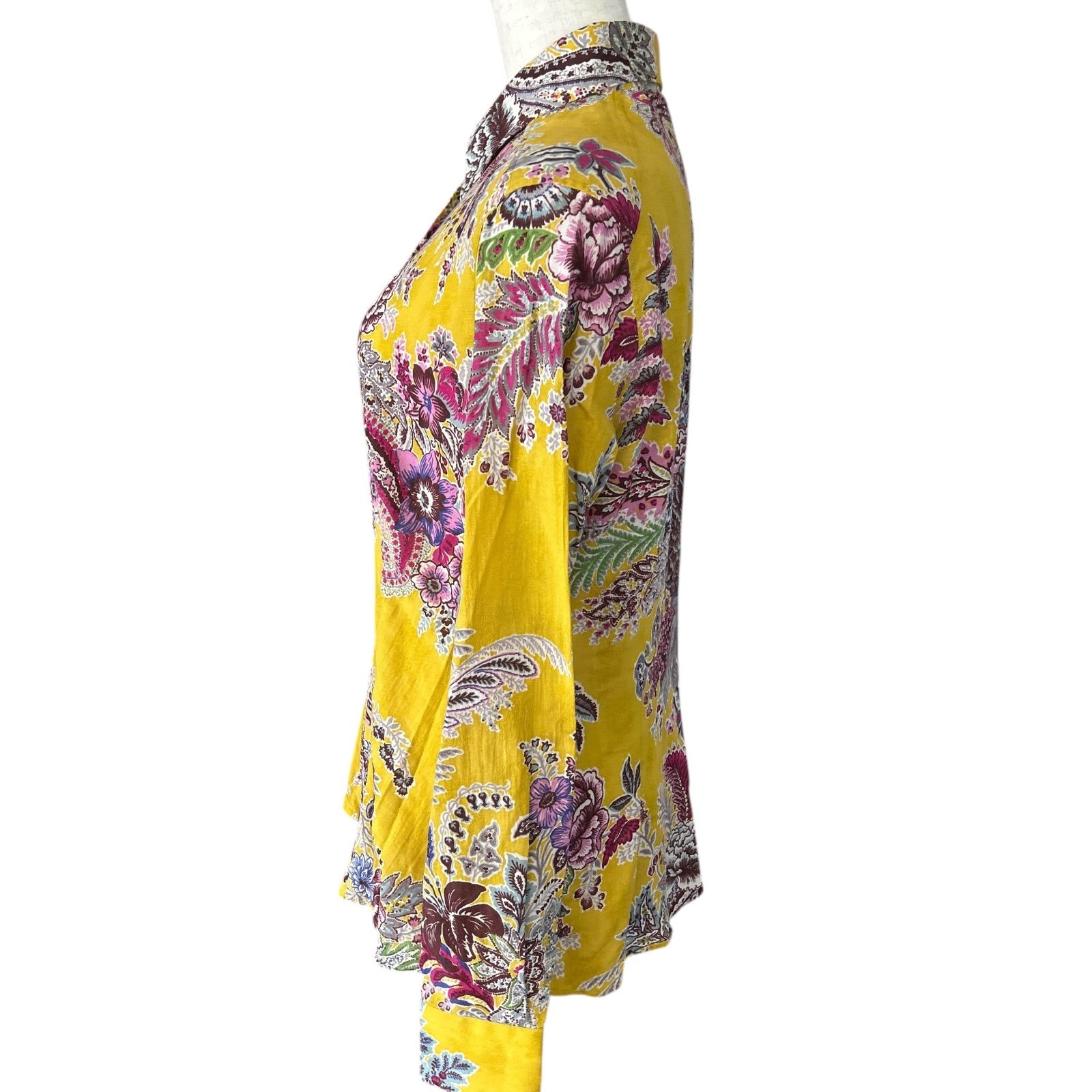 ETRO エトロ 大きいサイズ 44 ペイズリー柄 シャツ ブラウス