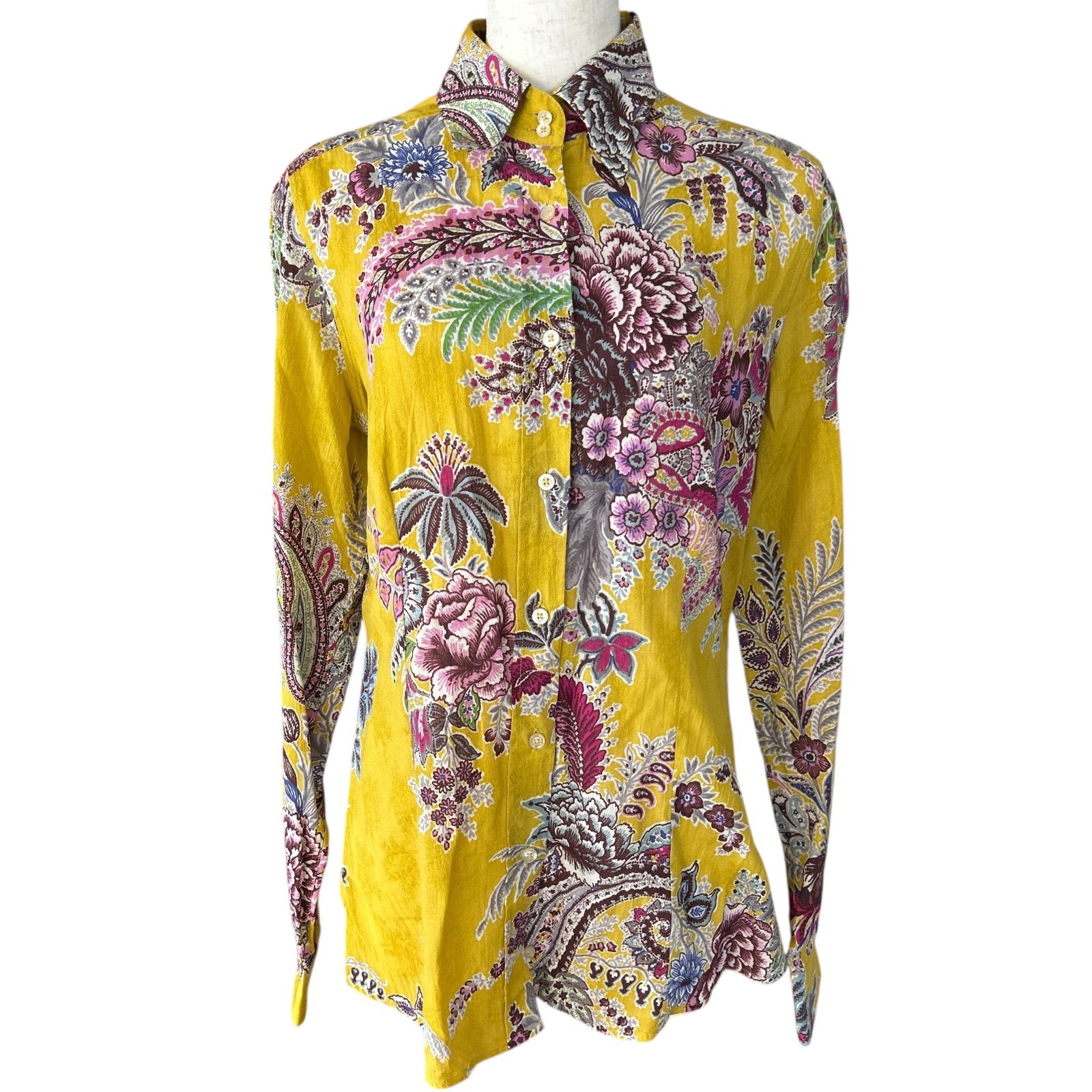 ETRO エトロ 大きいサイズ 44 ペイズリー柄 シャツ ブラウス