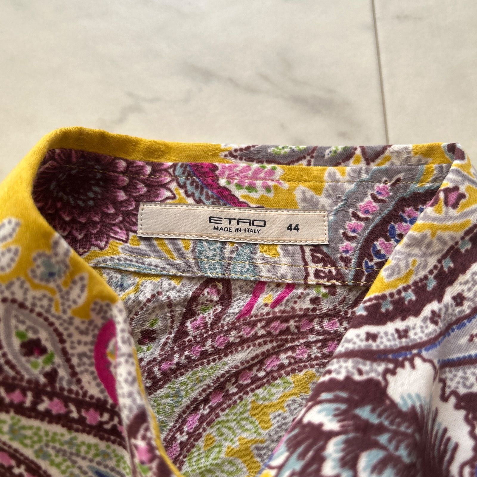 ETRO エトロ 大きいサイズ 44 ペイズリー柄 シャツ ブラウス