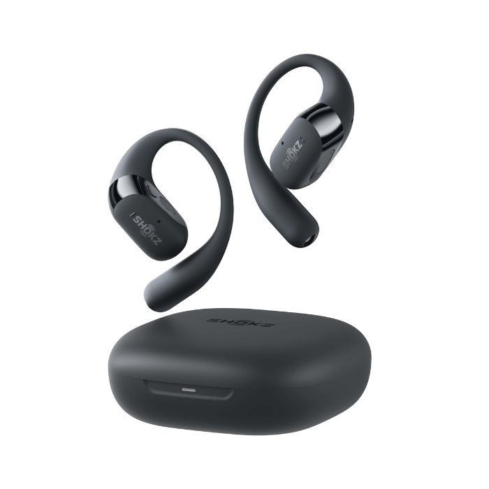 Shokz 完全ワイヤレスイヤホン OpenFit 2 オープンイヤー型 SKZ-EP-000050 ブラック ショックス Bluetooth 左右分離