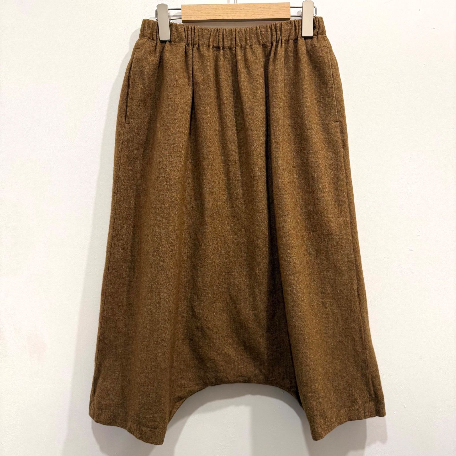 中川政七商店　サルエルパンツ⓶ 中川政七商店 ウール サルエルパンツ ベージュ ブラウン 日本製【送料