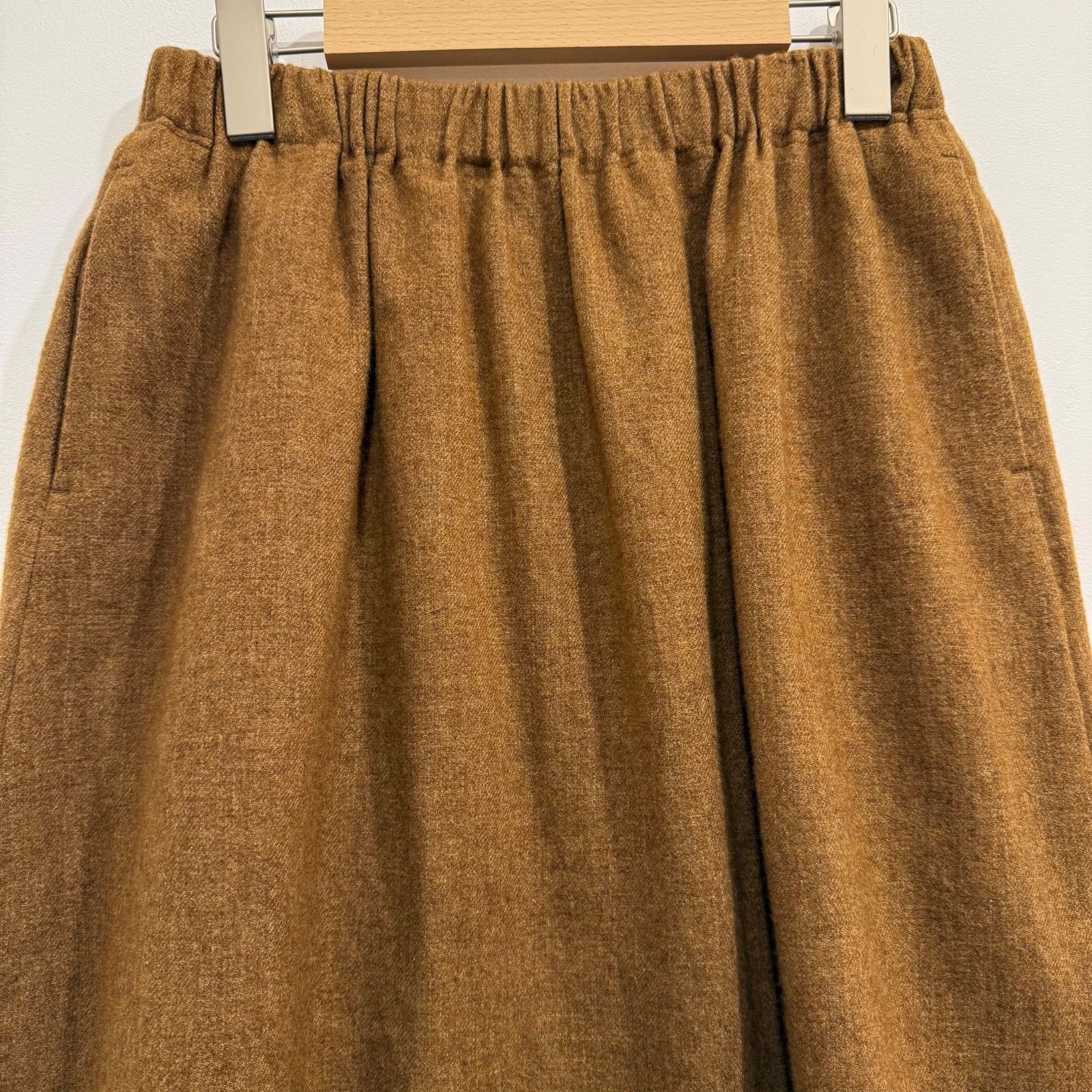  ウール サルエルパンツ ベージュ ブラウン み サルエルパンツ パンツ