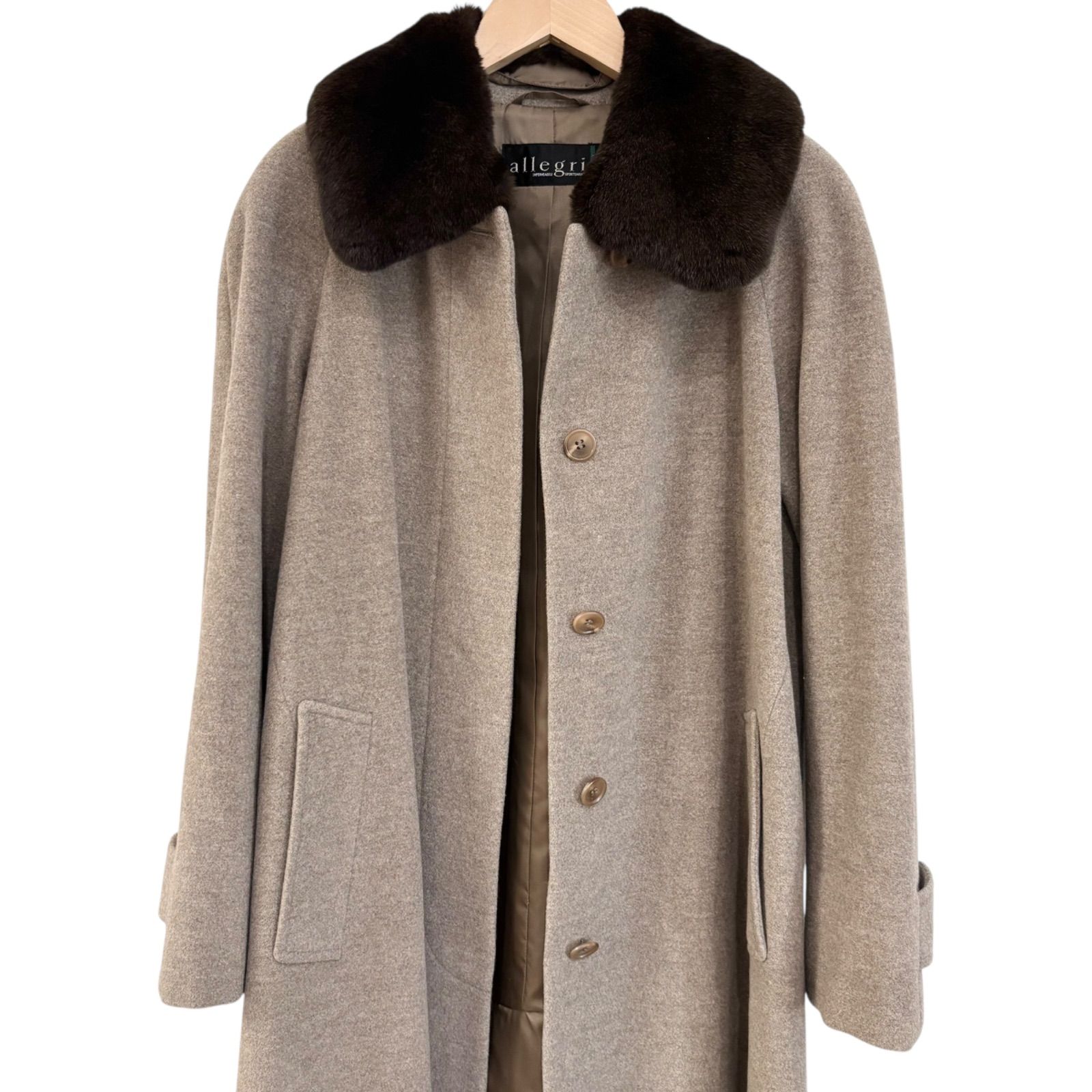 ZM1684 allegri アレグリ ウール アンゴラ ロングコート ラビット