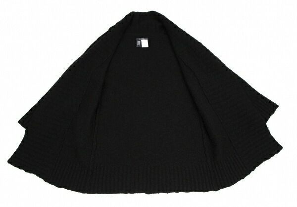 リミフゥLIMI feu ウール混ショールボタンレスニットカーディガン 黒S