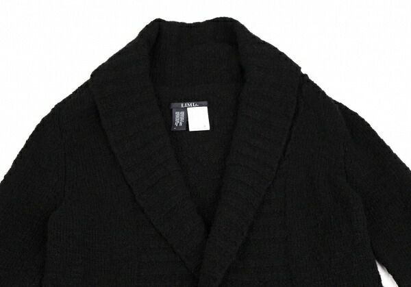 リミフゥLIMI feu ウール混ショールボタンレスニットカーディガン 黒S