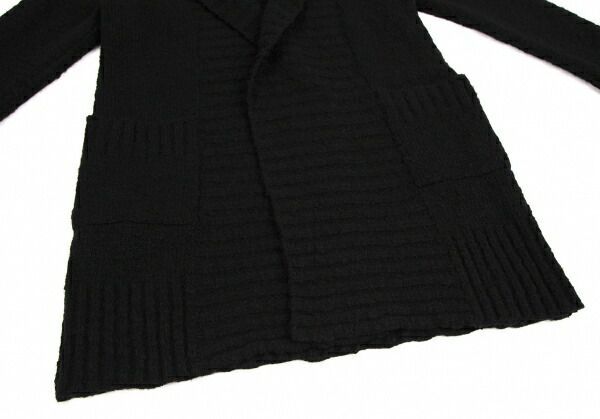リミフゥLIMI feu ウール混ショールボタンレスニットカーディガン 黒S