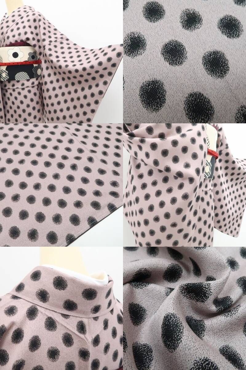 遊び心を纏うモダンな水玉 お召