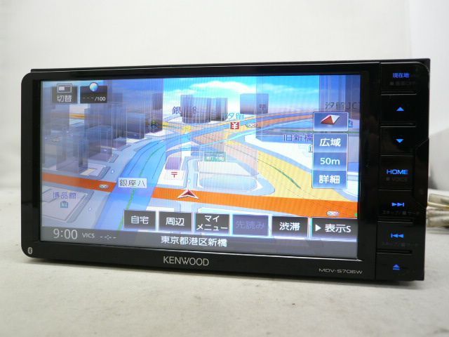 版 ケンウッド MDV S 706 W メモリーナビ 地デジ フルセグ DVD CD SDカード iPod USB ブルートゥース ハンズフリー MP 3 WMA