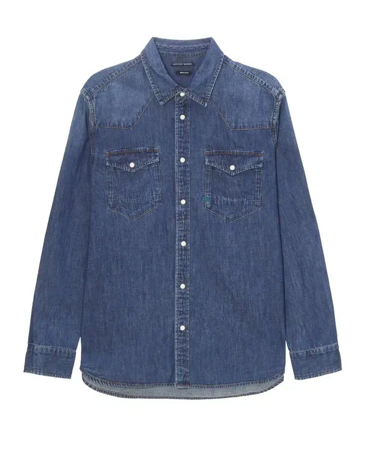 HAZZYS ヘジスXデンハム デニムシャツ S M