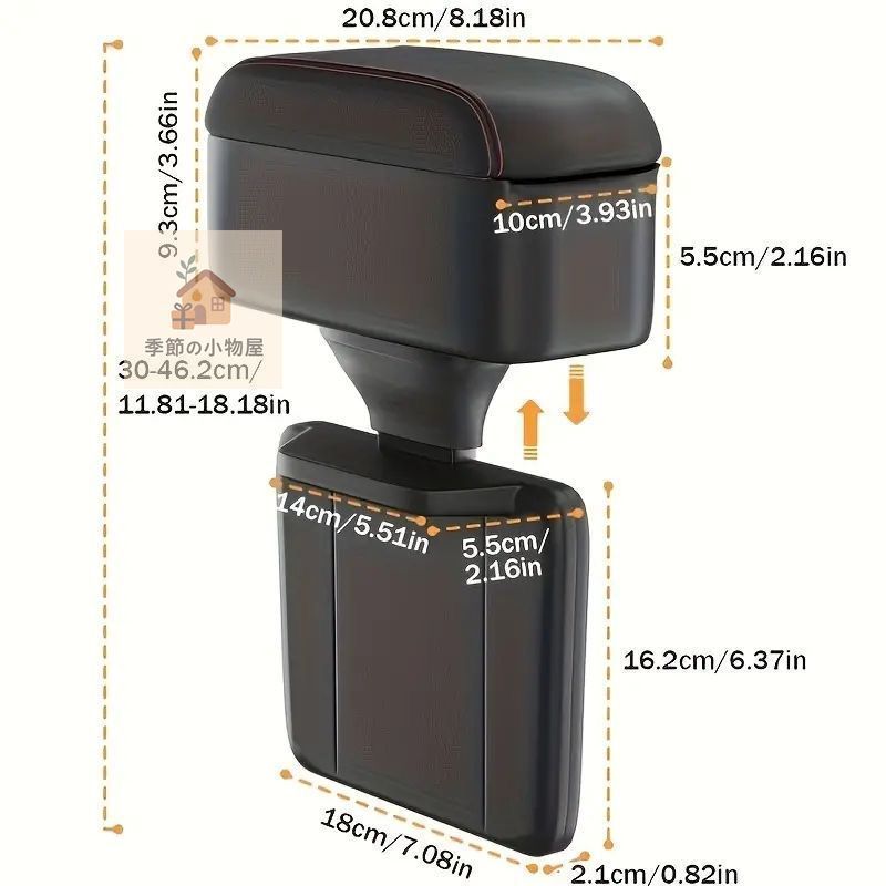 新作発売 レクサス LS VXFA55/VXFA50/GVF55収納機能付き多機能アームレストボックス 高度調整可 カップホルダー付き 高品質低反発ウレタン 快適ドライブサポート