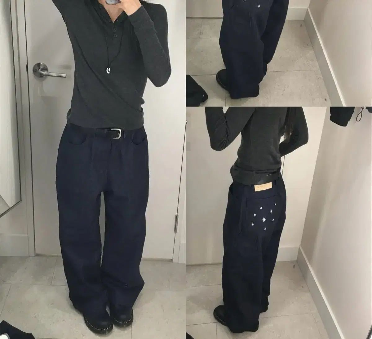 シオアマーケット デニムズボン ニットWHO