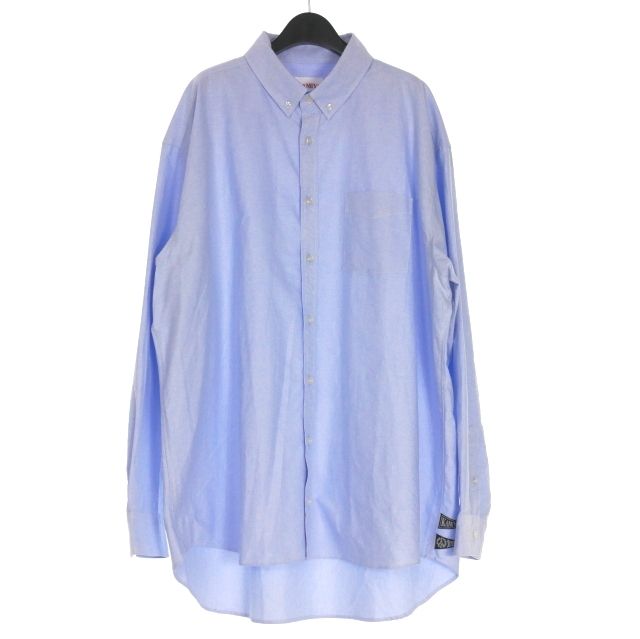 【中古】カミヤ KAMIYA 25AW オーバーサイズ フラッグデザイン オックスフォードシャツ  長袖 S ブルー 青 G15SH059 カミヤ KAMIYA 25AW オーバーサイズ フラッグデザイン