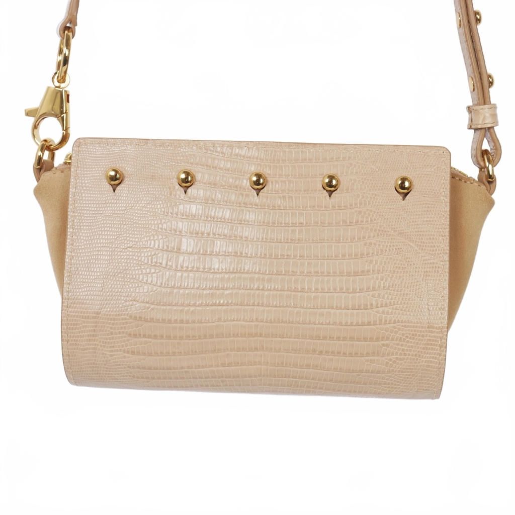 お値下げ済 Alexander wang スタッズバッグ ベージュ アレキサンダーワン ALEXANDER WANG パイソンペリカン ショルダー