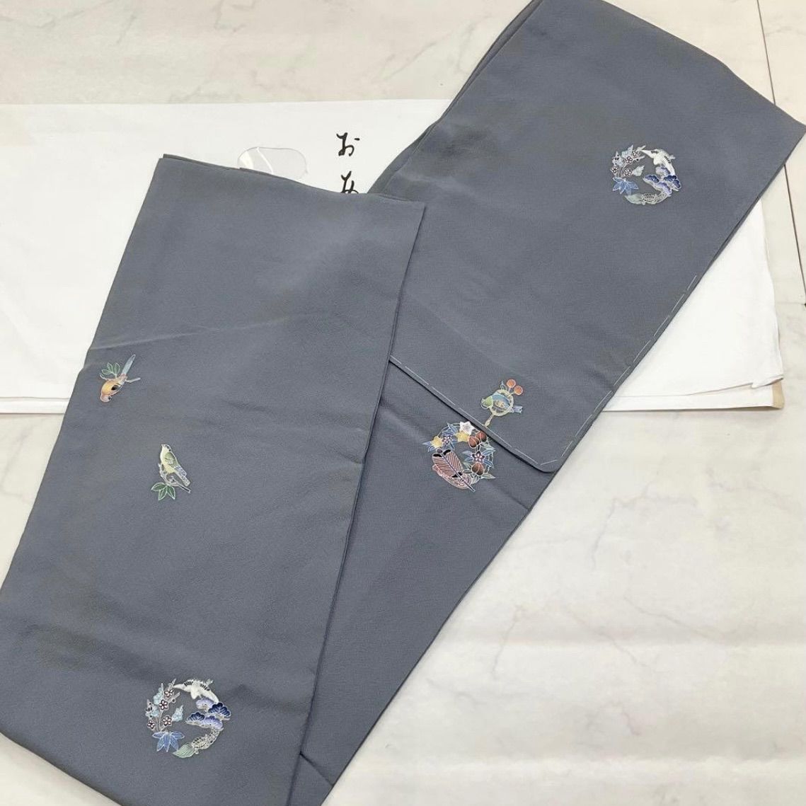 E*c様 kimonoarisa◆単衣◆未使用同然◆センスの良い小紋◆仕付◆裄6 ◇kimono+one◇kimonoarisa◇厳選◇単衣◇未使用同然◇手描き友禅の