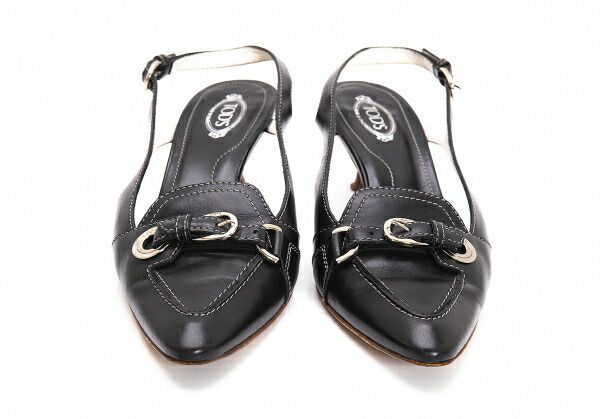 トッズTOD'S ベルトデザインレザーパンプス 黒37(24位)