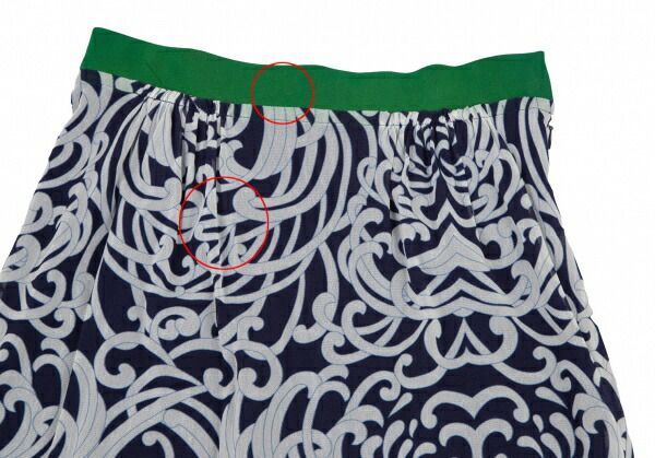 ヴィヴィアンタムVIVIENNE TAM ナイロン総柄パワーネットスカート 紺白