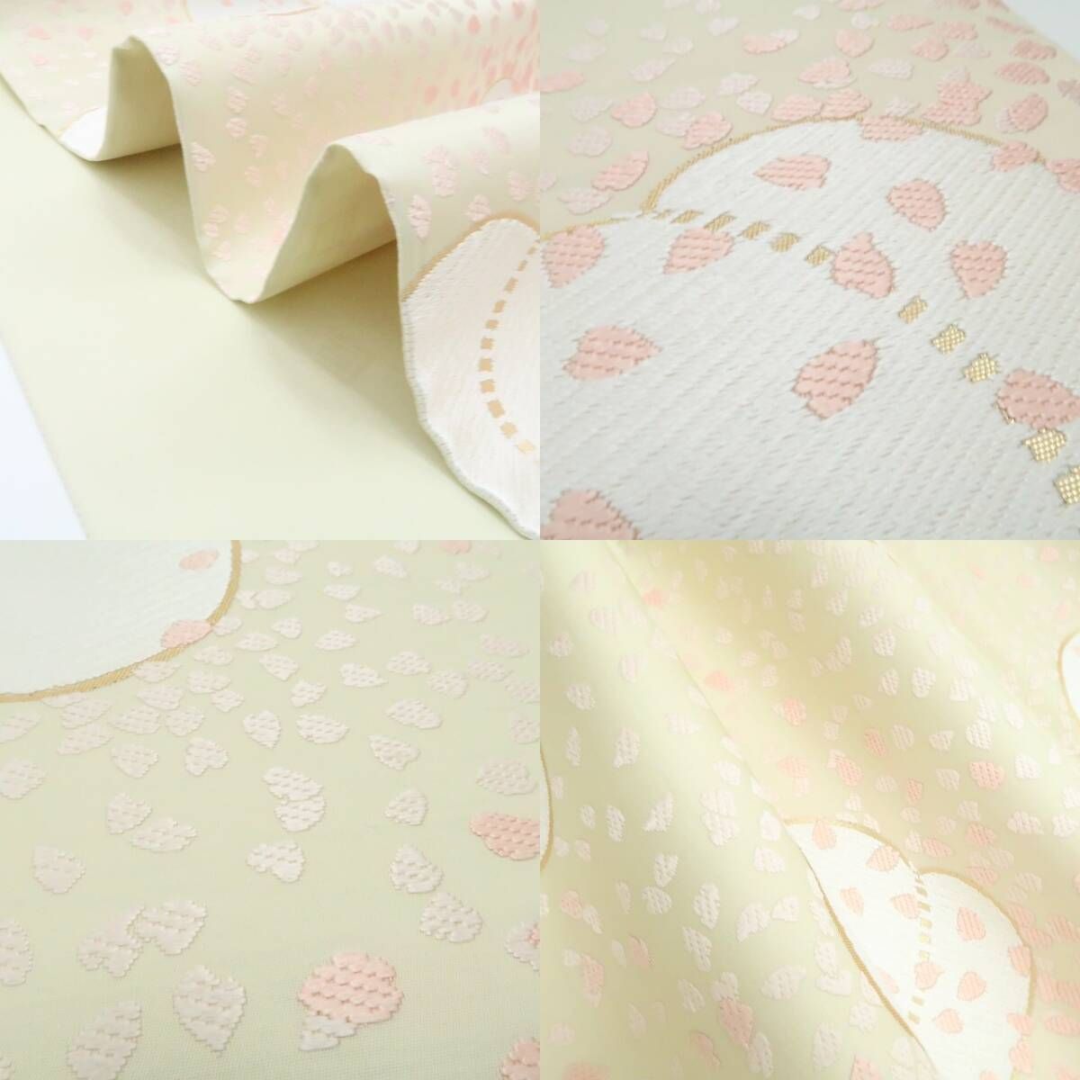 リズムよく舞う花びらに春を思う”袋帯 7373