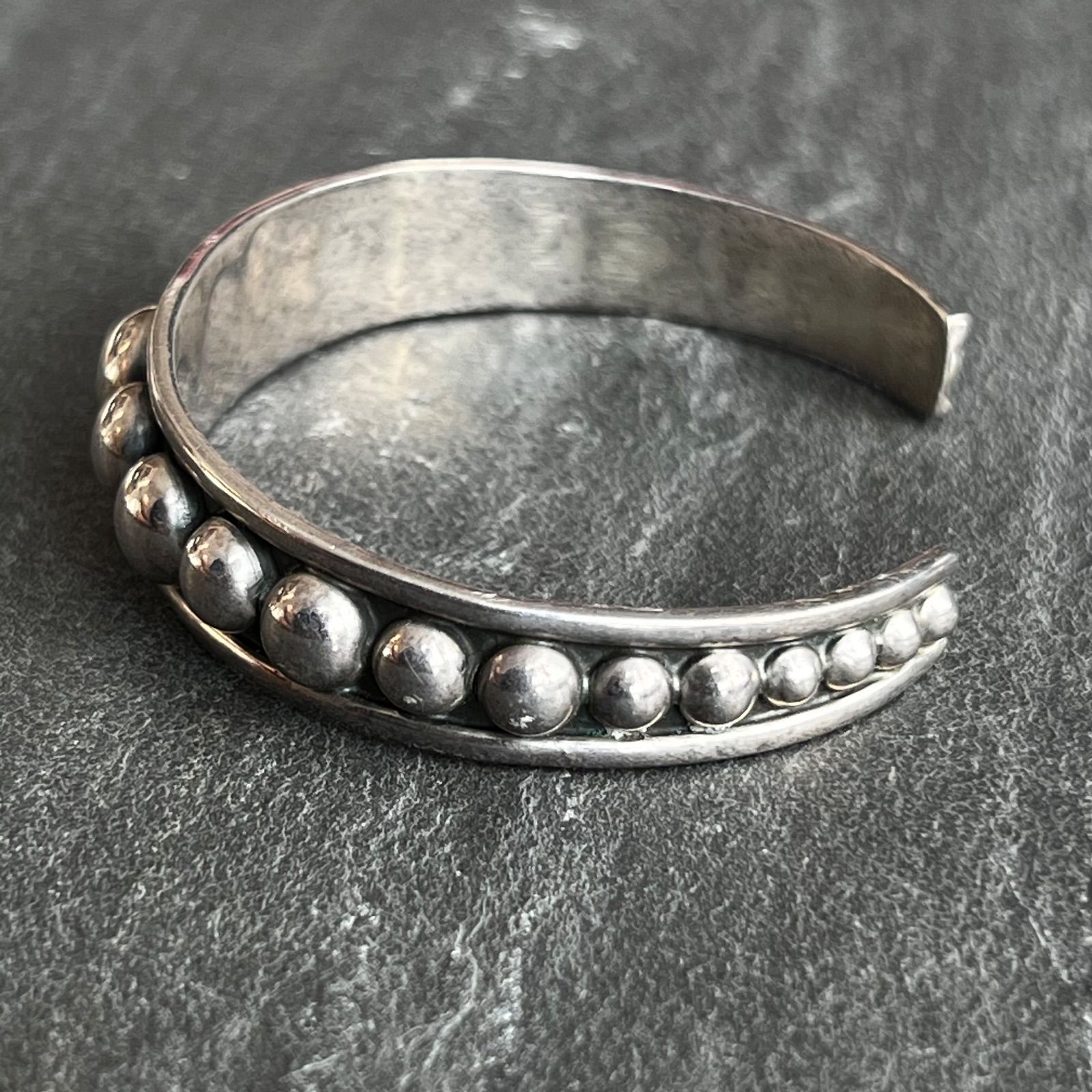 MEXICO シルバー925 バングル　ビンテージ MEXICO STERLING SILVER925 シルバー925 ビーズデザイン バングル