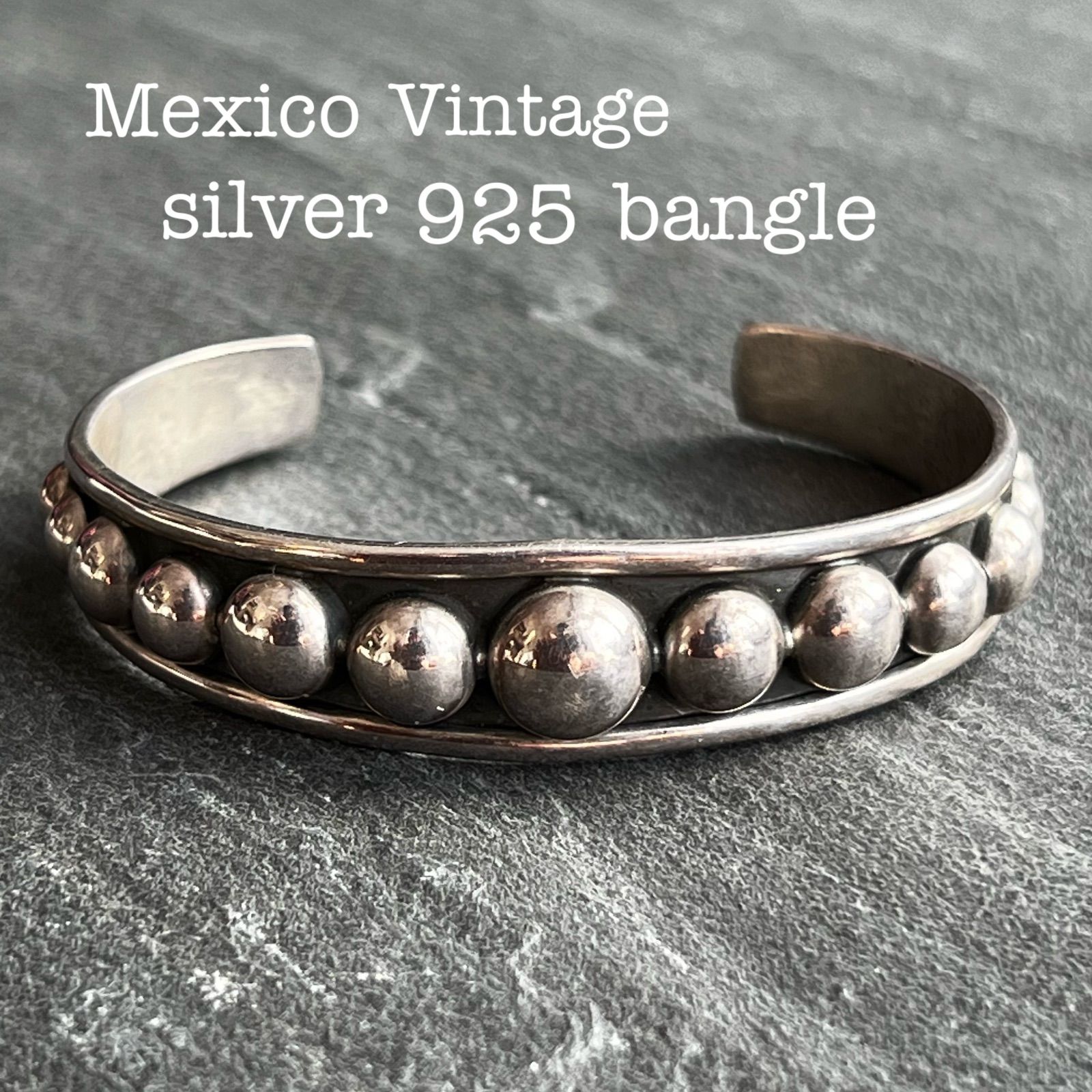 MEXICO STERLING SILVER925 シルバー925 ビーズデザイン バングル