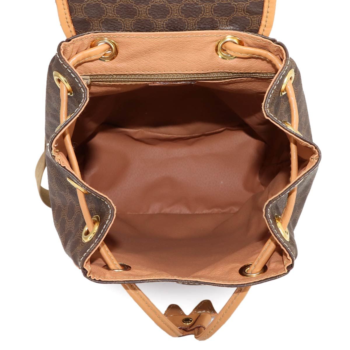 CELINE ブラウン バックパック 中古・古着通販】CELINE (セリーヌ) 巾着型リュック CELINE