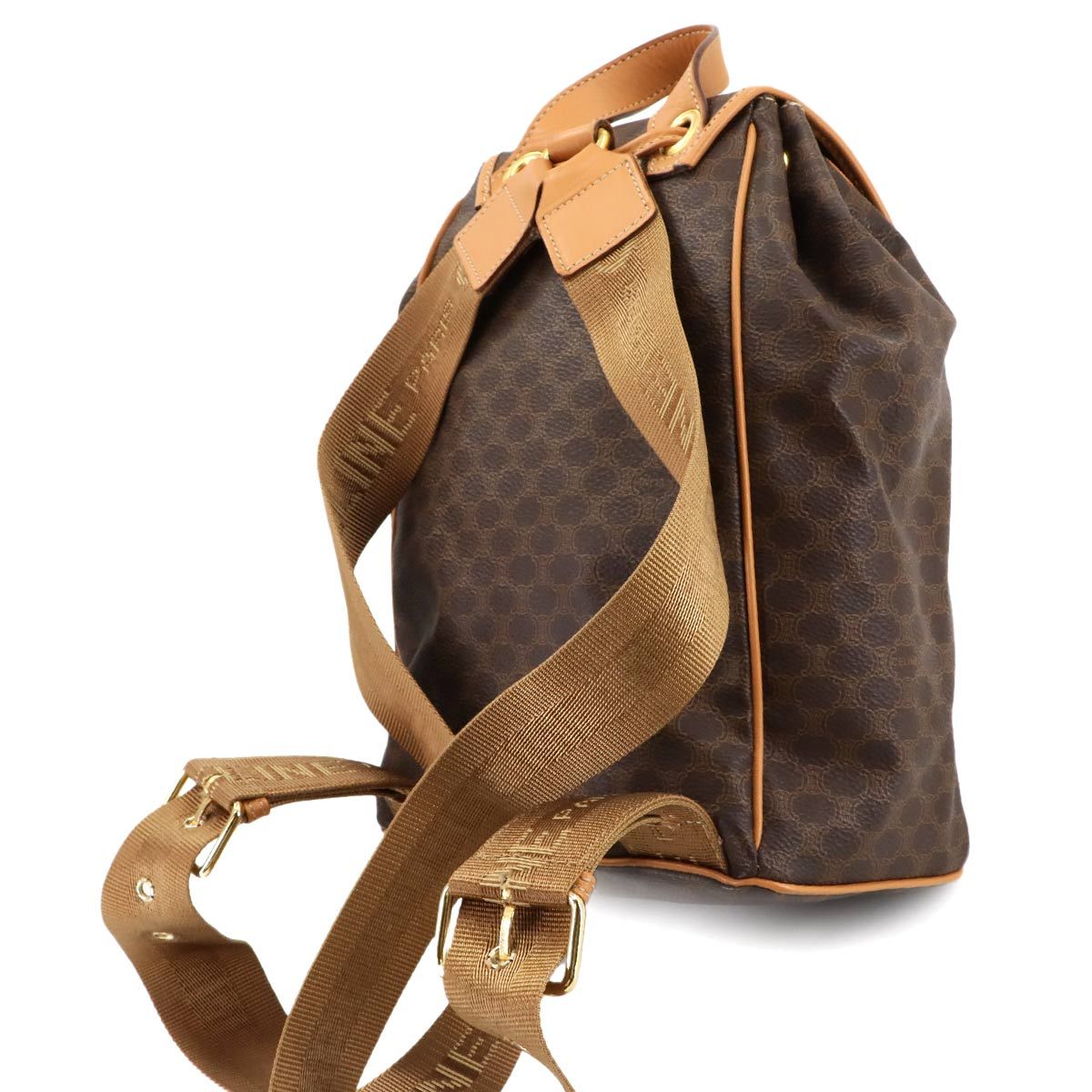 美品 セリーヌ CELINE マカダム バックパック リュックサック PVC