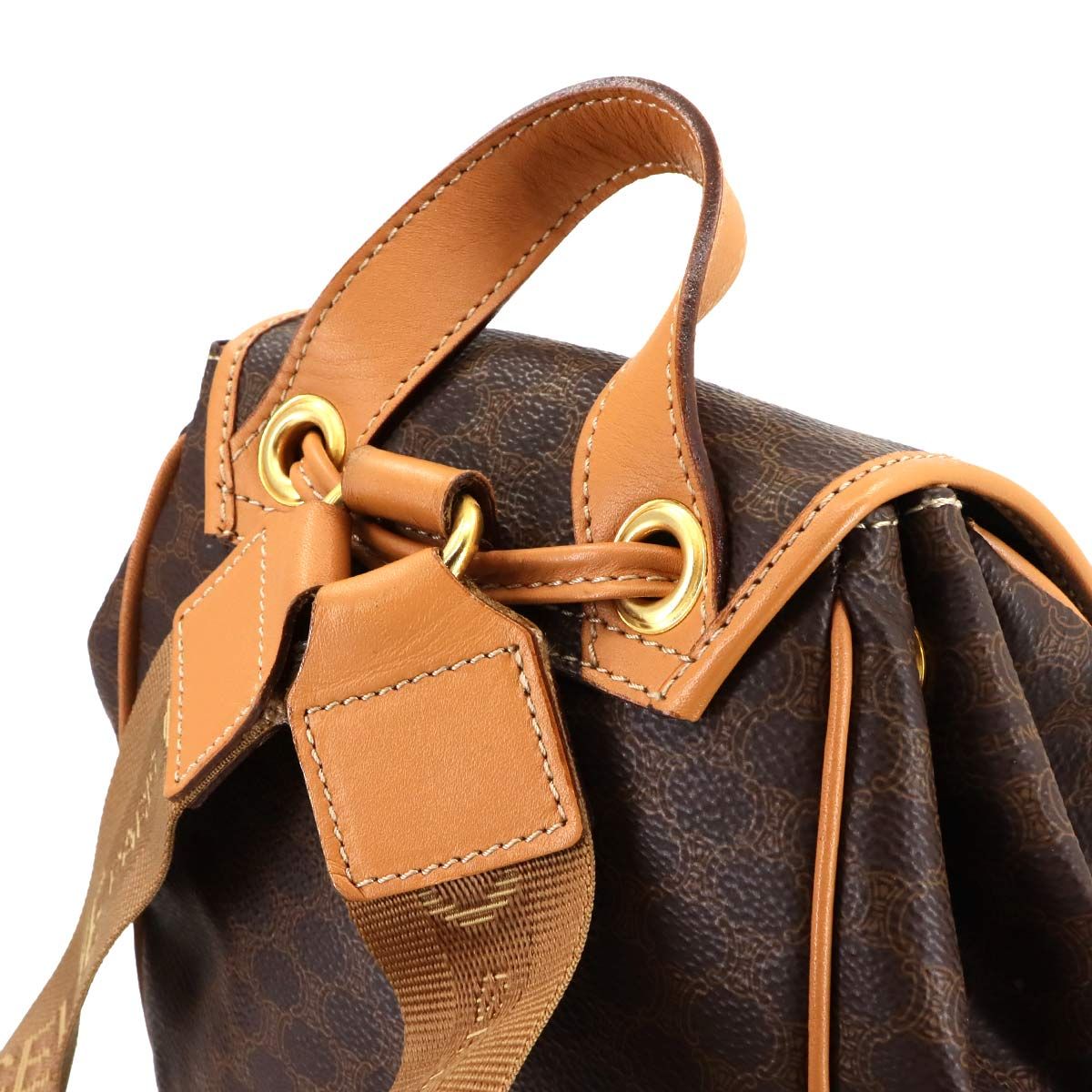 美品 セリーヌ CELINE マカダム バックパック リュックサック PVC