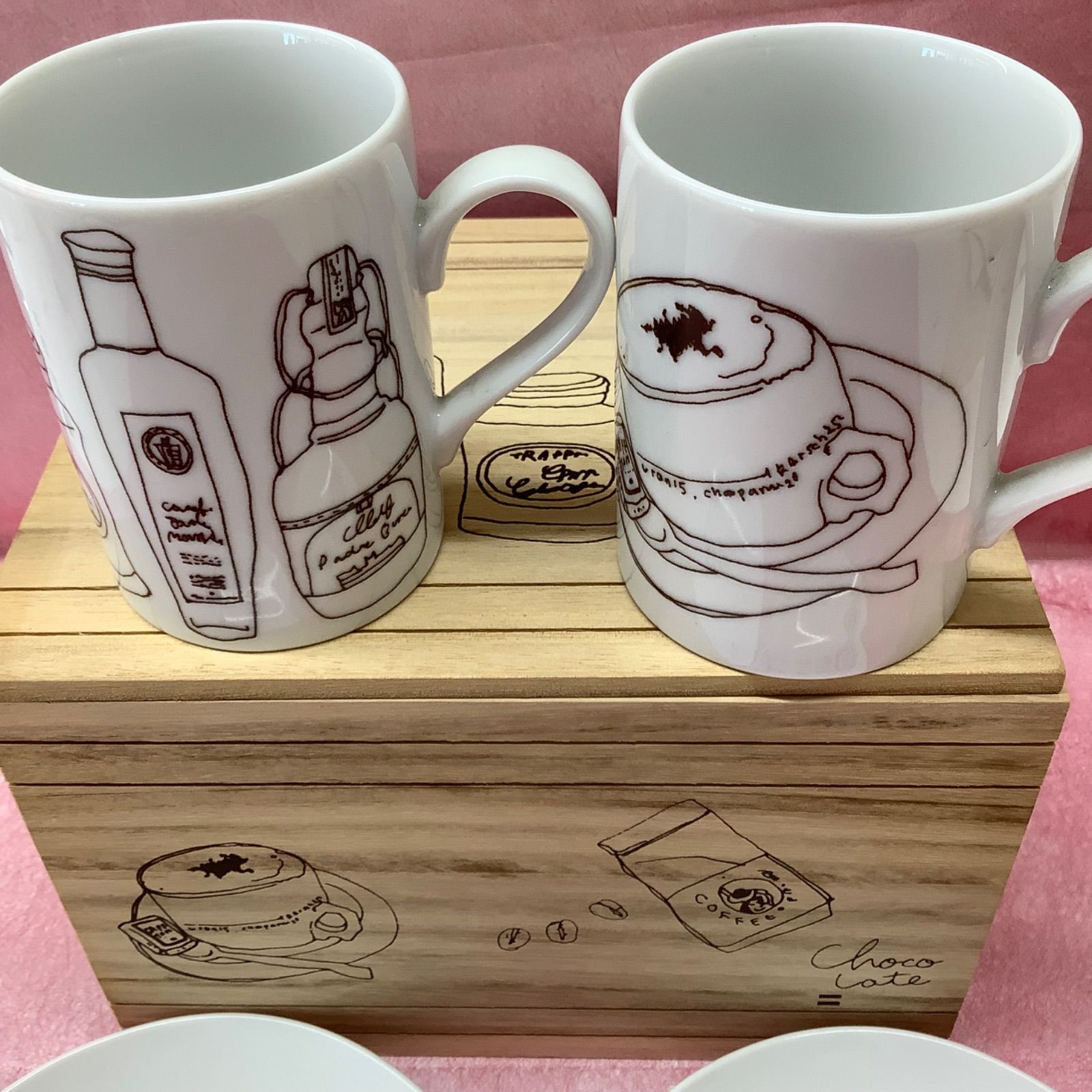 チョコペアドリンクタイム カップ×2プレート×2 カップ&ソーサー使用可