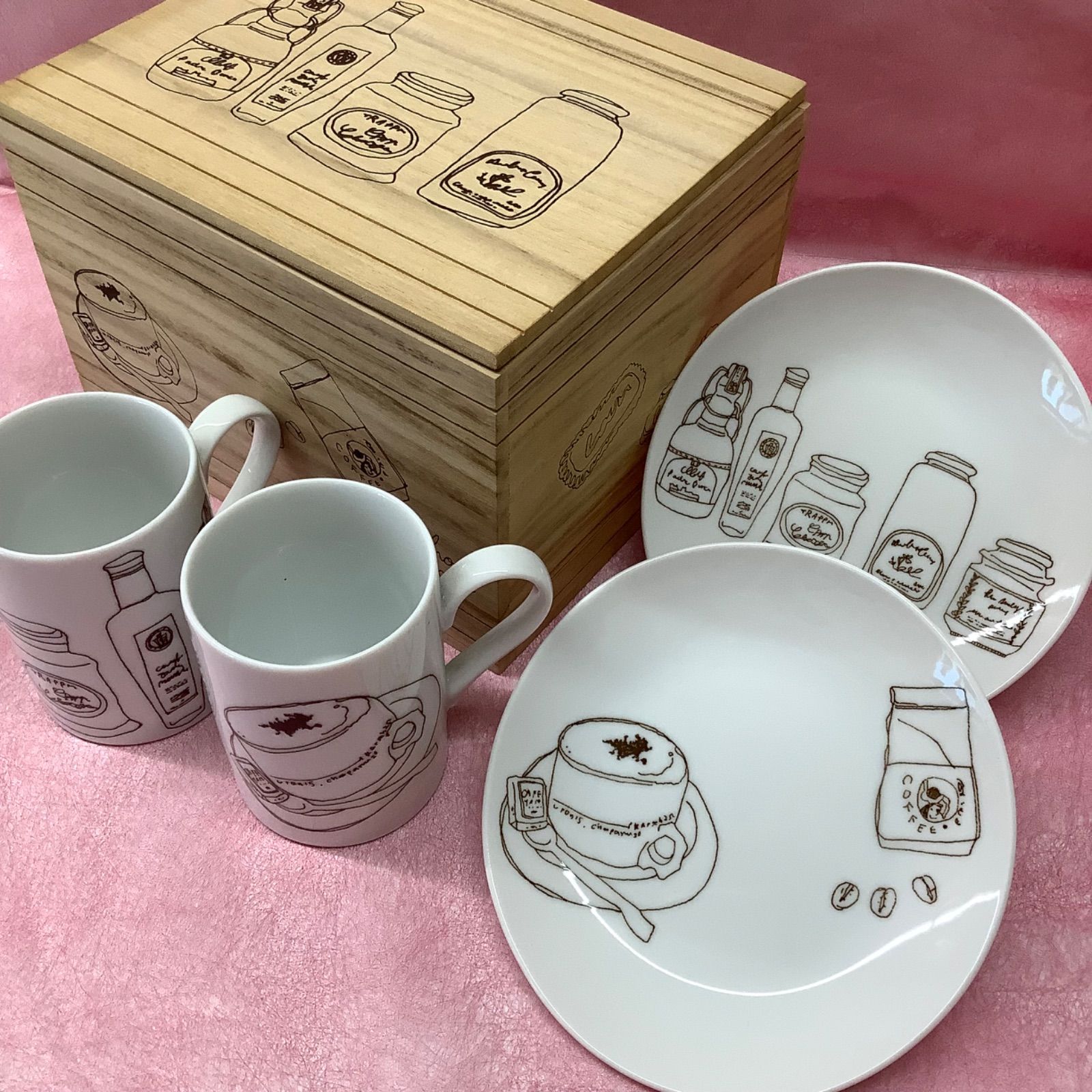 チョコペアドリンクタイム カップ×2プレート×2 カップ&ソーサー使用可