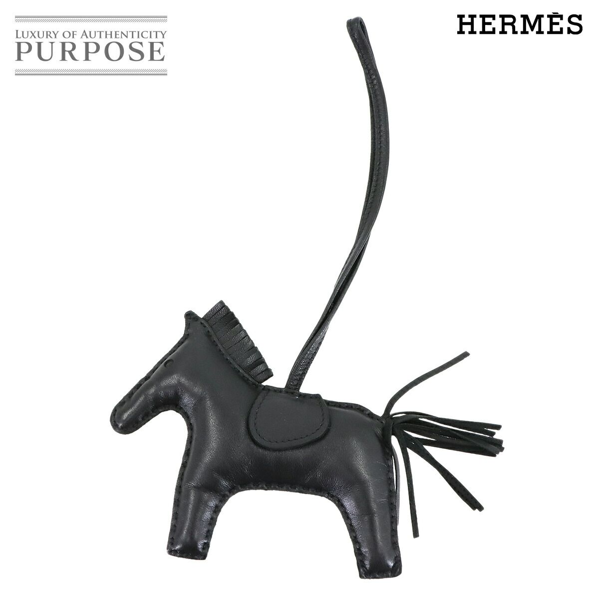 エルメス HERMES ロデオ MM バッグ チャーム アニョーミロ ソーブラック Z刻印 Rodeo Bag Charm