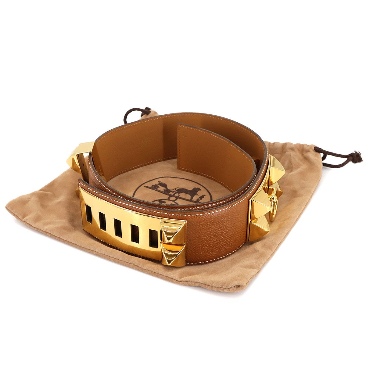 新品同様 エルメス HERMES コリエドシアン メドール ベルト クシュベル