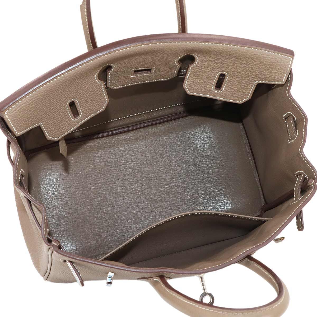 エルメス HERMES バーキン25 トゴ エトゥープ ハンド バッグ Z刻印