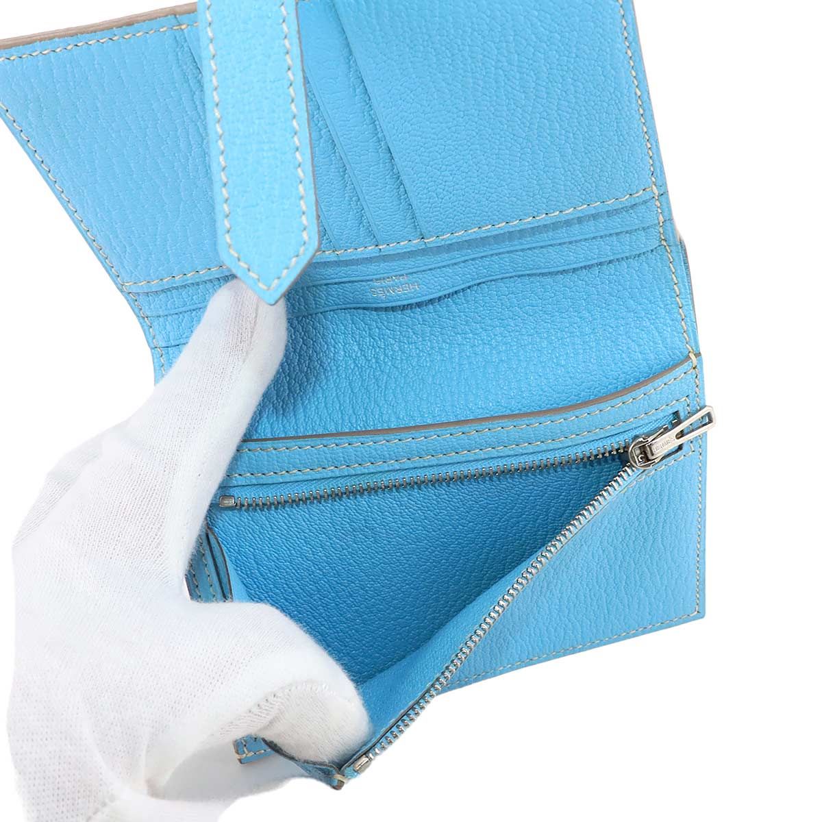 未使用 展示品 エルメス HERMES ベアン コンパクト 二つ折り 財布