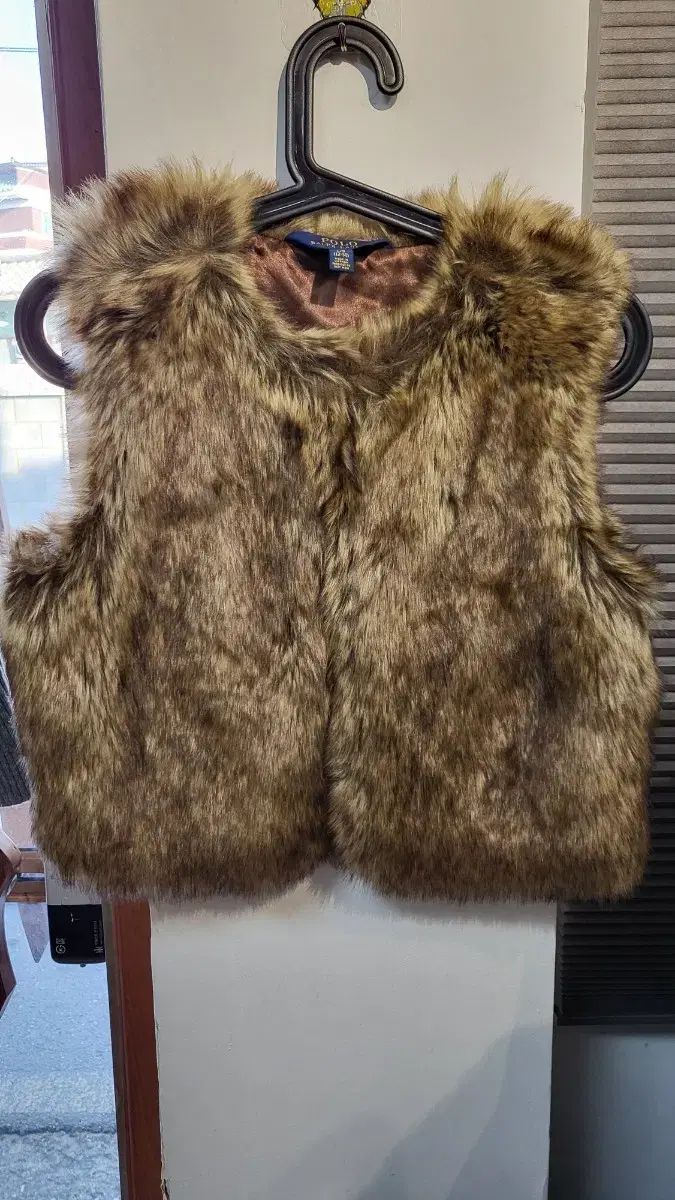 ポロラルフローレン ブラウン ファー ベスト