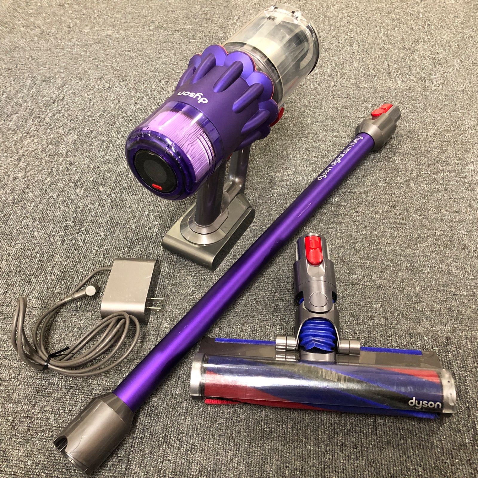ダイソンデジタルスリム。付属品多数。パープル。付属品10点,新品パイプつき ☆保証なし☆ダイソン Dyson digital slim(SV18)(カラー/パープル)+