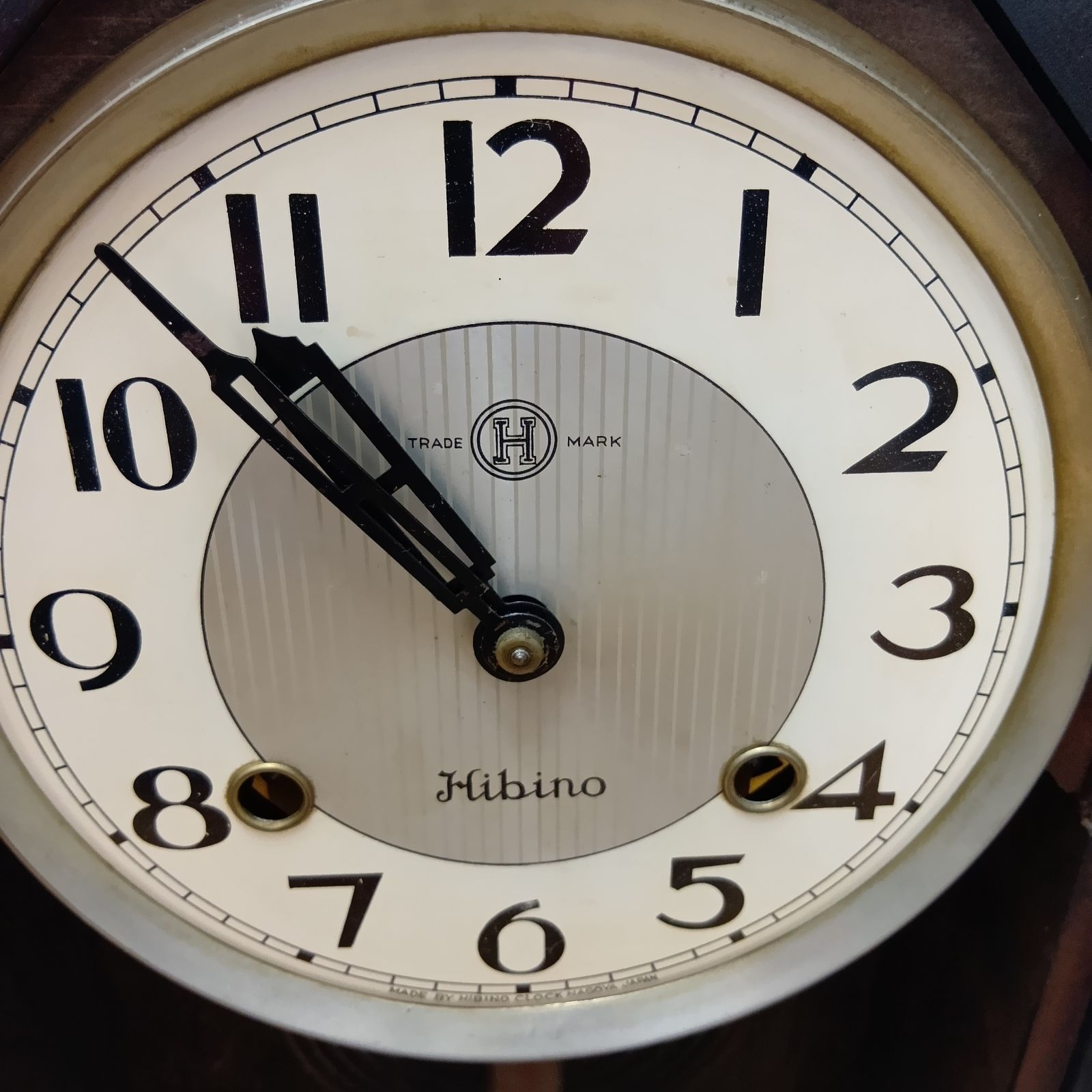 昭和レトロ ヒビノ時計 宮型 ゼンマイ式振り子時計 HIBINO 掛時計