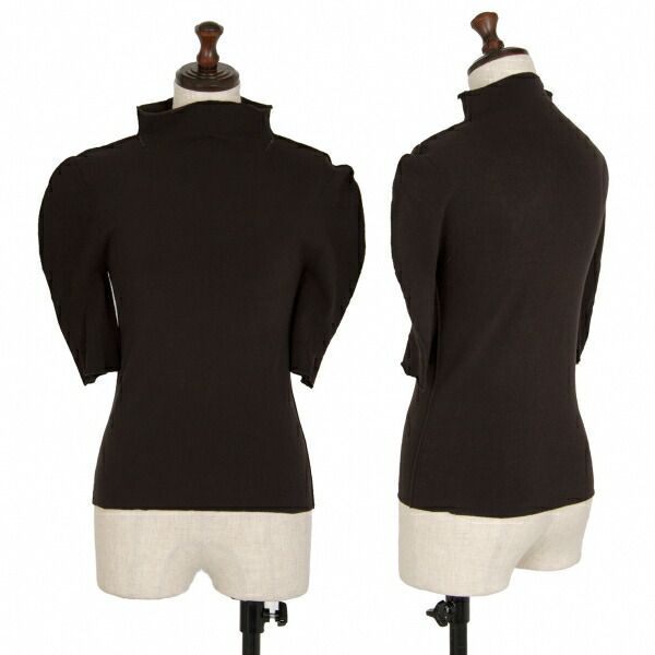 イッセイミヤケ エーポックISSEY MIYAKE A-POC INSIDE ストレッチハイネックトップス 茶2