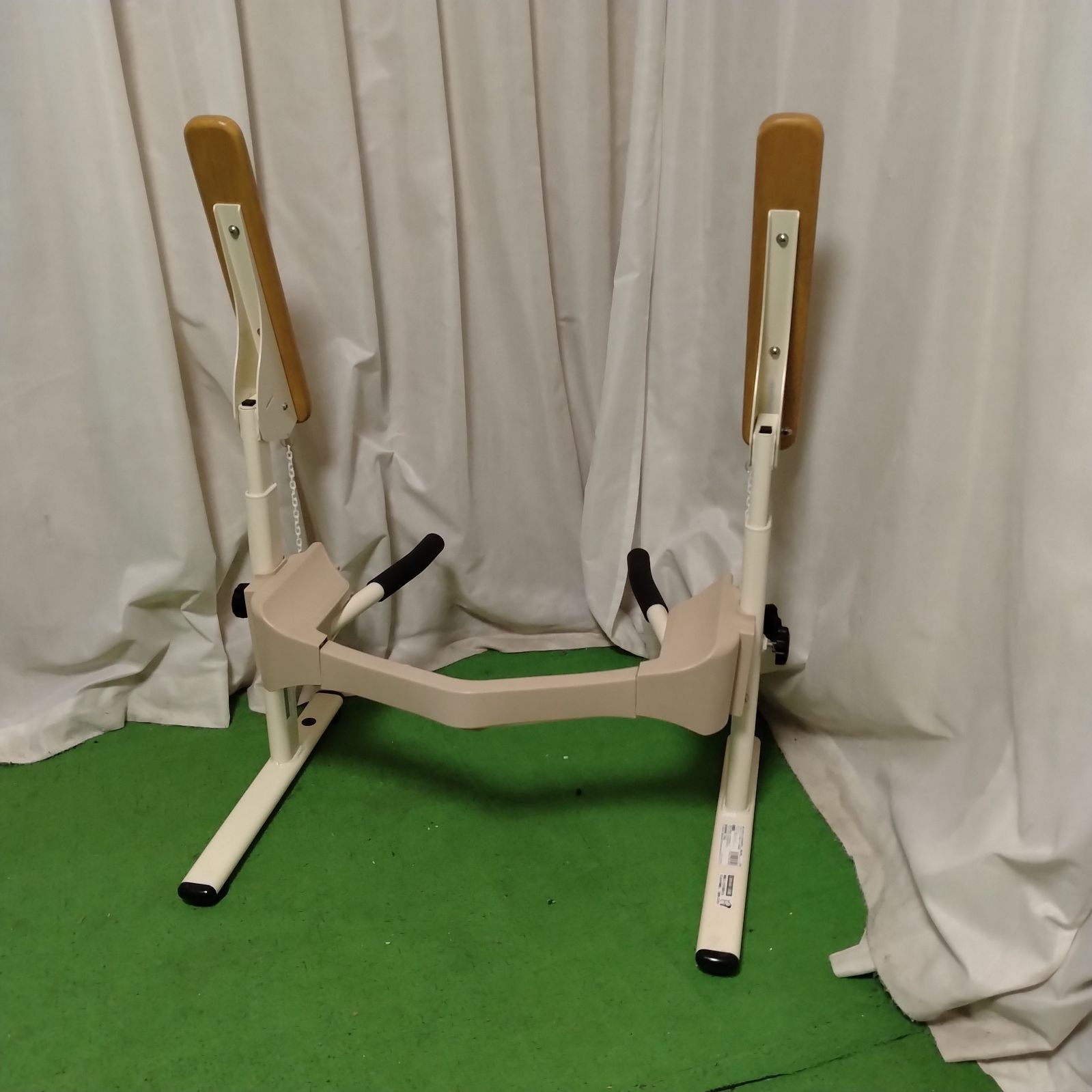 OT-14435 アロン化成 安寿 S-はねあげR 2 ひじ木製 洋式トイレ用フレーム 手すり 手スリ 手摺 工事不要 昇降支援 自立支援 在宅介護 福祉用具 洗浄 消毒済 介護用品