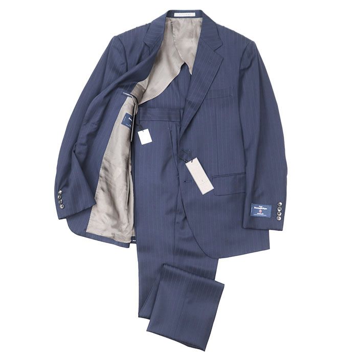 【未使用品】五大陸　gotairiku 2パンツ　ストライプ ビジネススーツ 未使用品】五大陸gotairiku 2パンツストライプ ビジネススーツ