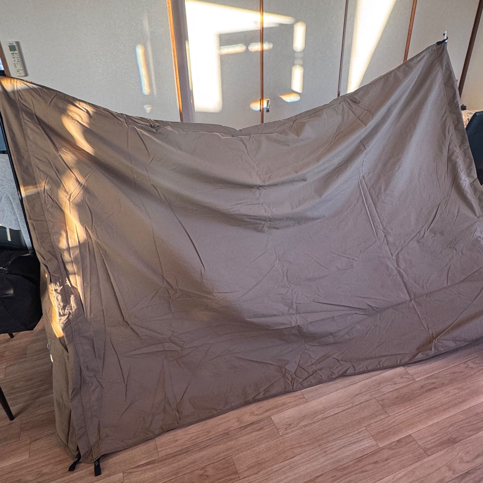 OneTigris ポリコットン TCスーパーシェルターテント ソロテント 日よけ 焚火 難燃 遮光 結露対策 ４本ポール付き PEグランドシートあり BLACK ORCA 2.0 アップグレード版