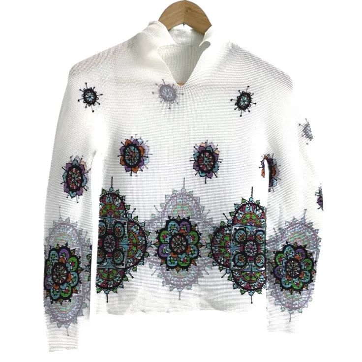 ISSEY MIYAKE ME イッセイミヤケ ミー プリーツ 柄 長袖 カットソー