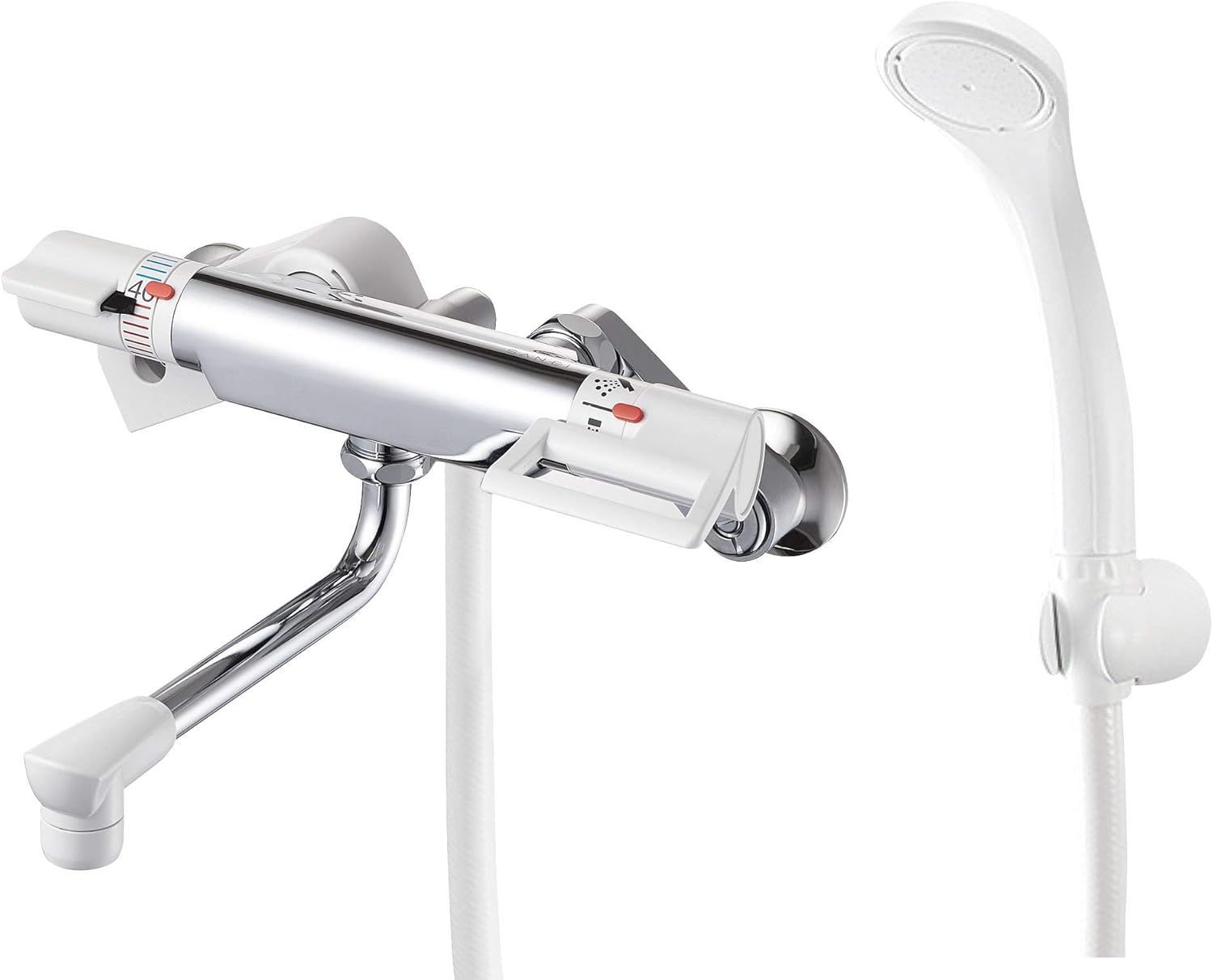 SANEI サンエイ サーモシャワー混合栓 ホース1 6Ⅿ 節水シャワー 安心の断熱ボディ SK 181 D 13 ホワイト