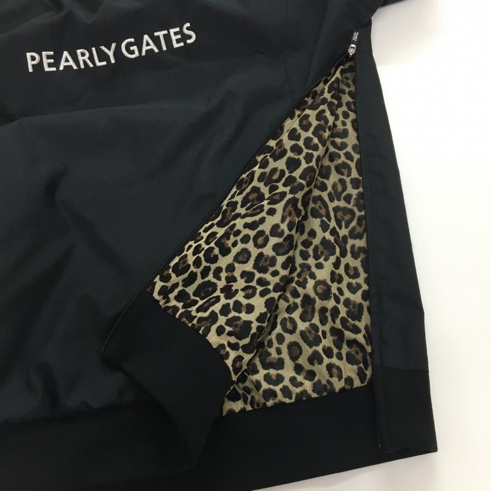 超美品】パーリーゲイツ スニード 黒 内側レオパード柄 蓄熱裏地