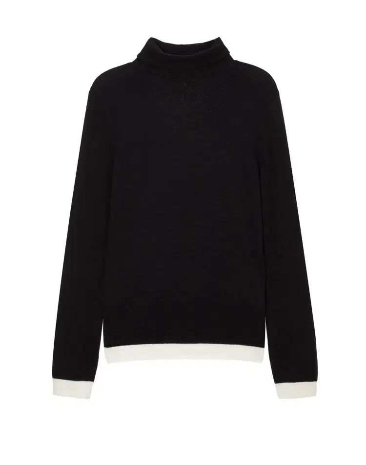 HAZZYS へジス レディース ウール混 タートルネック ニット ブラック 85