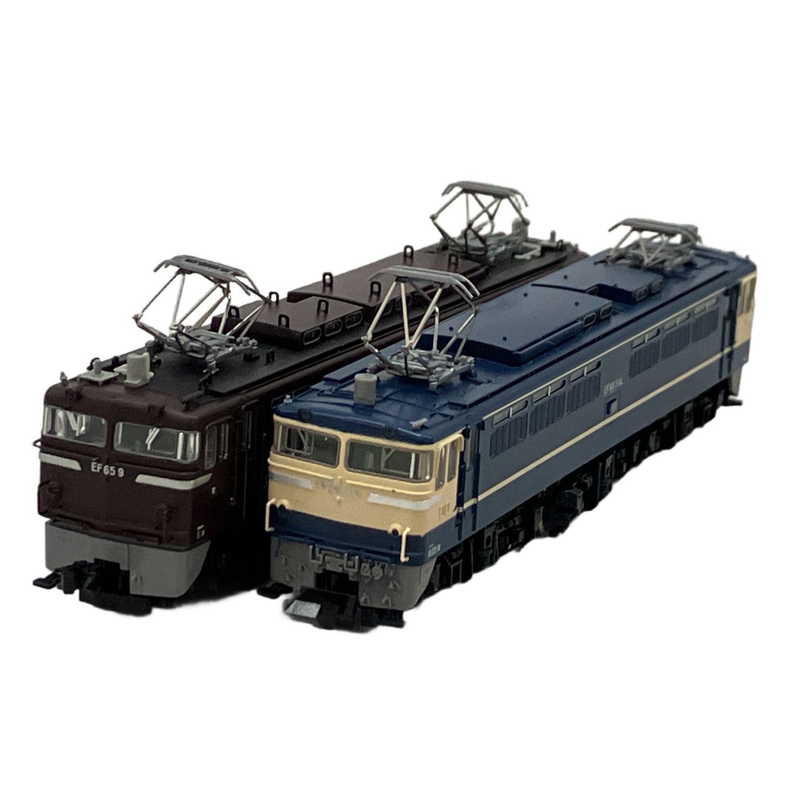 国鉄EF65 1100系電気機関車と客車セット Nゲージ　ジャンク品 TOMIX 国鉄 EF65 電気機関車 2両セット 鉄道模型 Nゲージ 中古