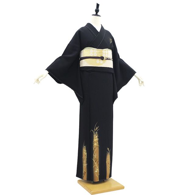 新古品】 訪問着 着物 フォーマル 未使用 正絹 袷 金彩加工 金駒刺繍