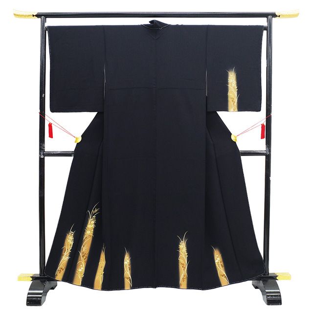 新古品】 訪問着 着物 フォーマル 未使用 正絹 袷 金彩加工 金駒刺繍