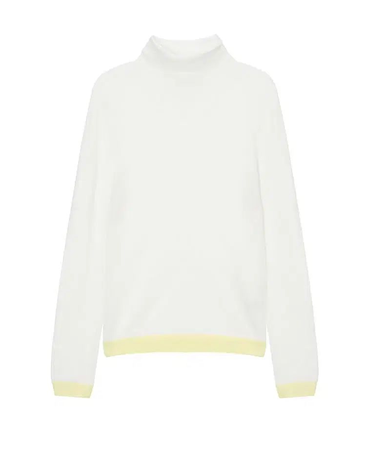 ヘジス レディース ウール混 タートルネック ニット アイボリー 85