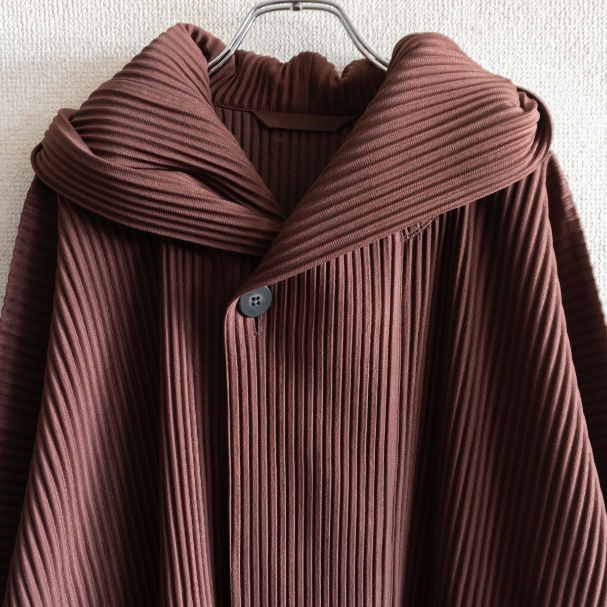美品】 HOMME PLISSE ISSEY MIYAKE【プリーツ コート】3 ブラウン