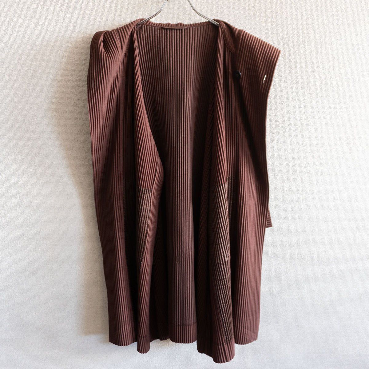 美品】 HOMME PLISSE ISSEY MIYAKE【プリーツ コート】3 ブラウン